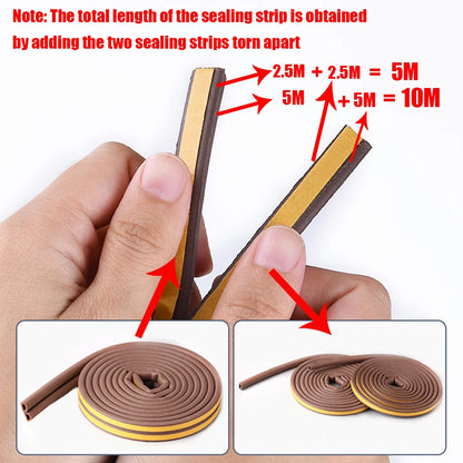 Door Insulation Seal Strip Tape Self-adhesive Acoustic
