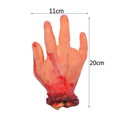 Horror Halloween Party Props Scary Bloody Fake Hand Finger Leg Foot Heart