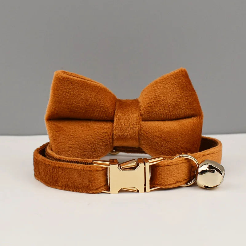 Stylish Adjustable Cat Collar with Bowknot