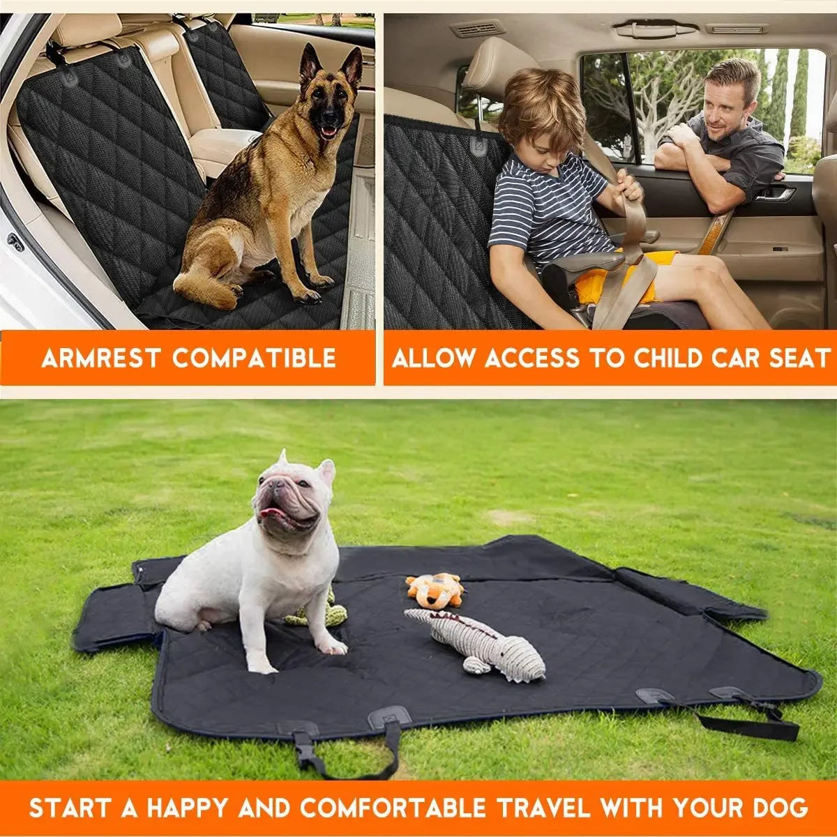 Dog Car Rear Seat Protective Cover Waterproof Dirt Resistant Pet Seat Cover