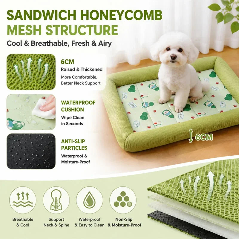Cooling Puppy Bed Summer Mat Comfort Sofa Blanket