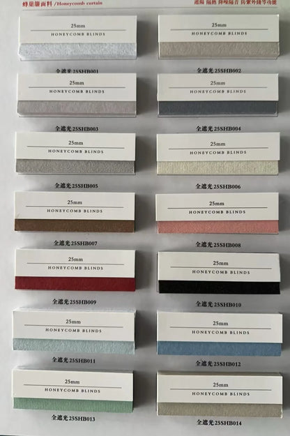 High Quality Color-Matched No Drill Honeycomb Blinds For Windows