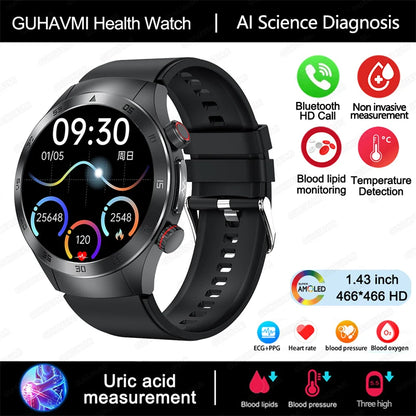 2025New Laser Therapy ECG+PPG Smartwatch For Men Women