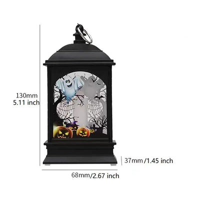 Portable Pumpkin Ghost Castle Lantern Lamp Hanging LED Jack-O-Lanterns