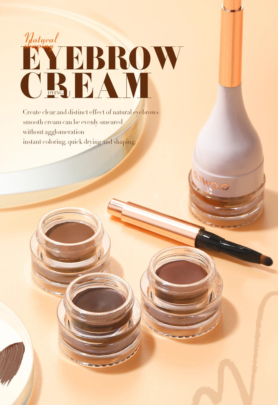 O.TWO.O Eyebrow Pomade Brow Natural Waterproof Makeup