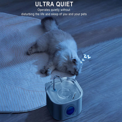 Transparent Window Cat Water Dispenser with sensor