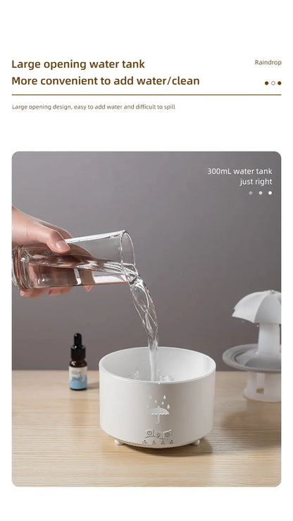 Ultra Quiet Raindrop Humidifier Aromatherapy Diffuser