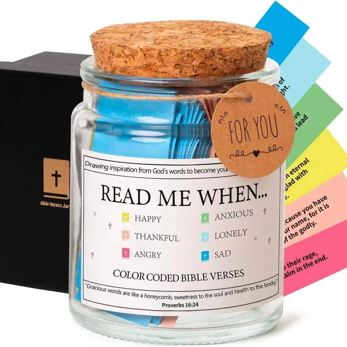 Bible Verses  in Glass Jar Bible Verse Jar Pious Prayer