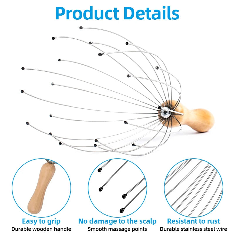 Head Massager Head Scratching Octopus Scalp Massage