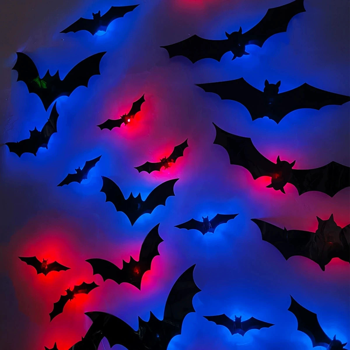 Halloween LED Night Light 3D Stereoscopic Bat Wall Decal