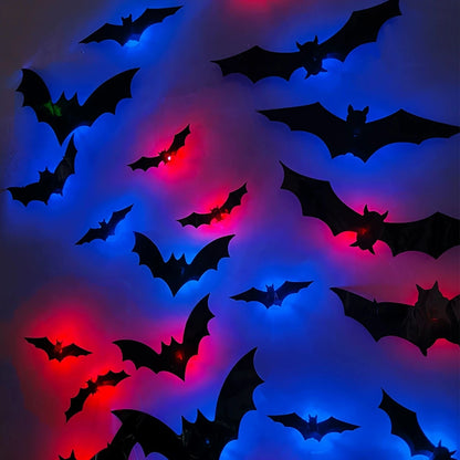 Halloween LED Night Light 3D Stereoscopic Bat Wall Decal