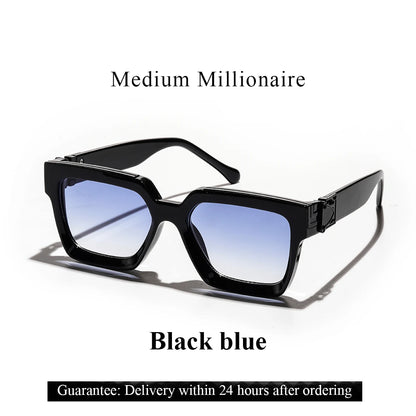 Retro Black Millionaire Shades Luxury Sunglasses