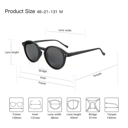 ZENOTTIC Small Round Sunglasses for Men Women Vintage