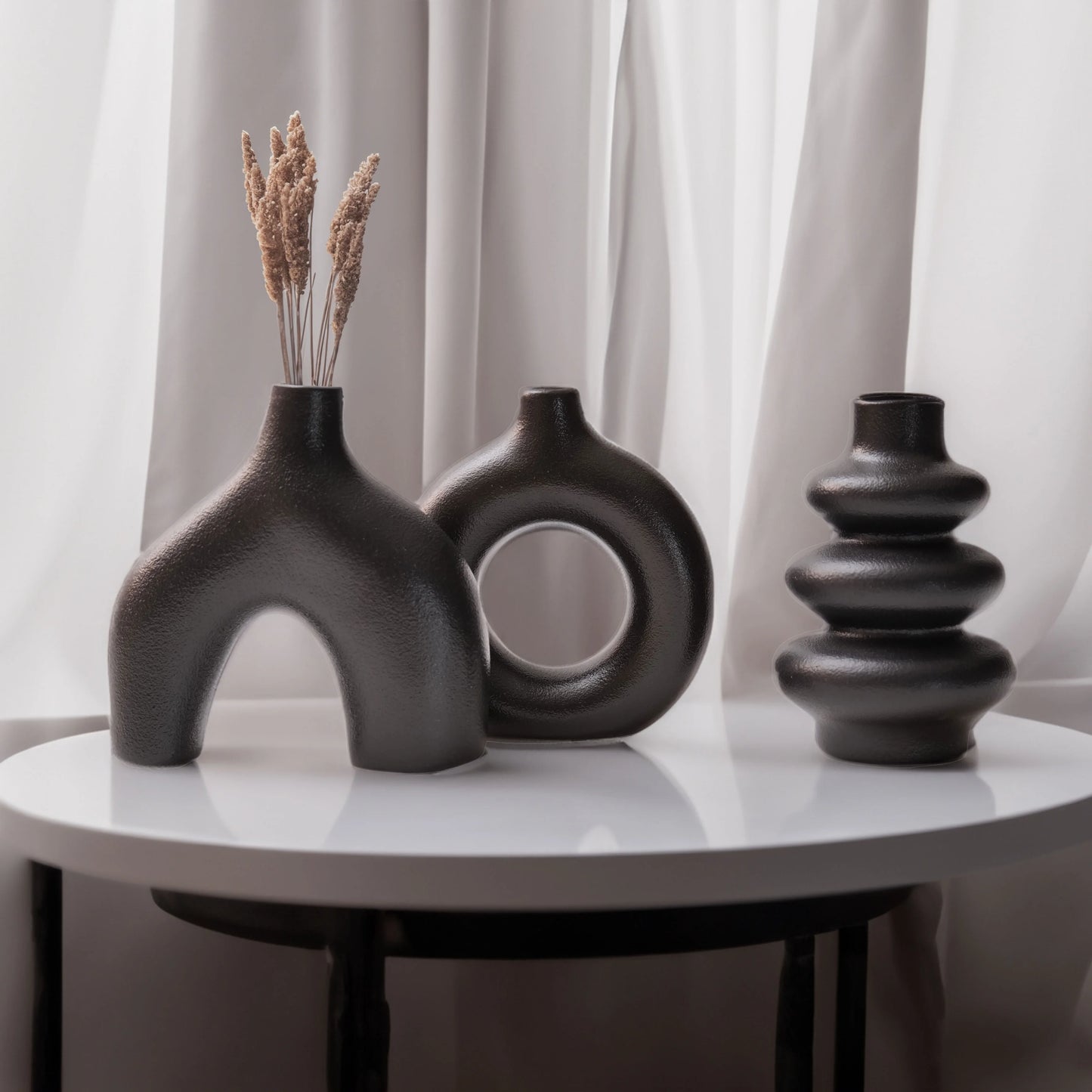 Bohemian ceramic vase set decorative vase ornaments