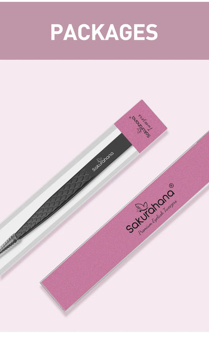SAKURAHANA High-end Eyelash Tweezers Black Fiber Tip