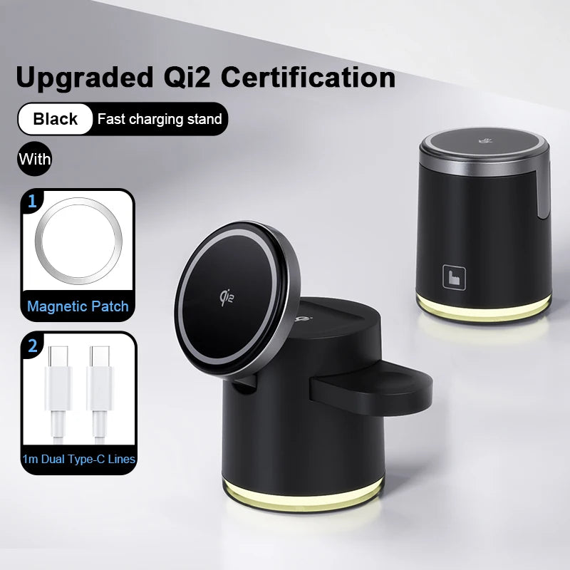 3-in-1 Fast Charging Station Stand Folding Holder