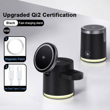 3-in-1 Fast Charging Station Stand Folding Holder