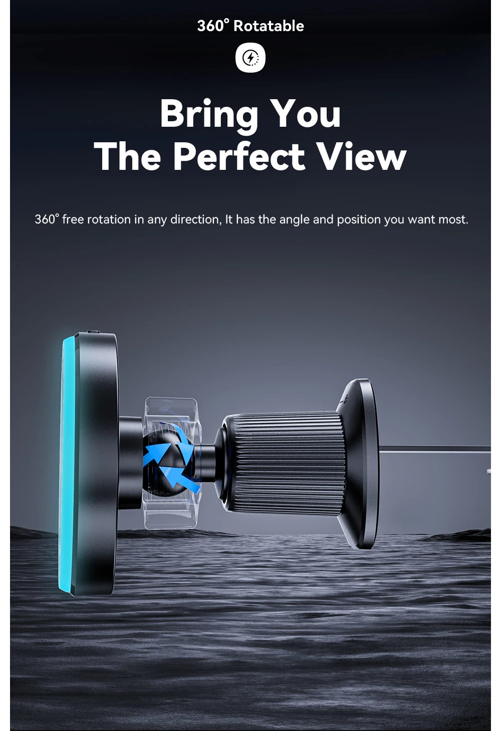 Essager Magnetic Car Phone Holder 15W Wireless Charger Stand