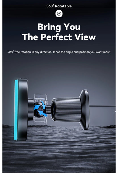 Essager Magnetic Car Phone Holder 15W Wireless Charger Stand