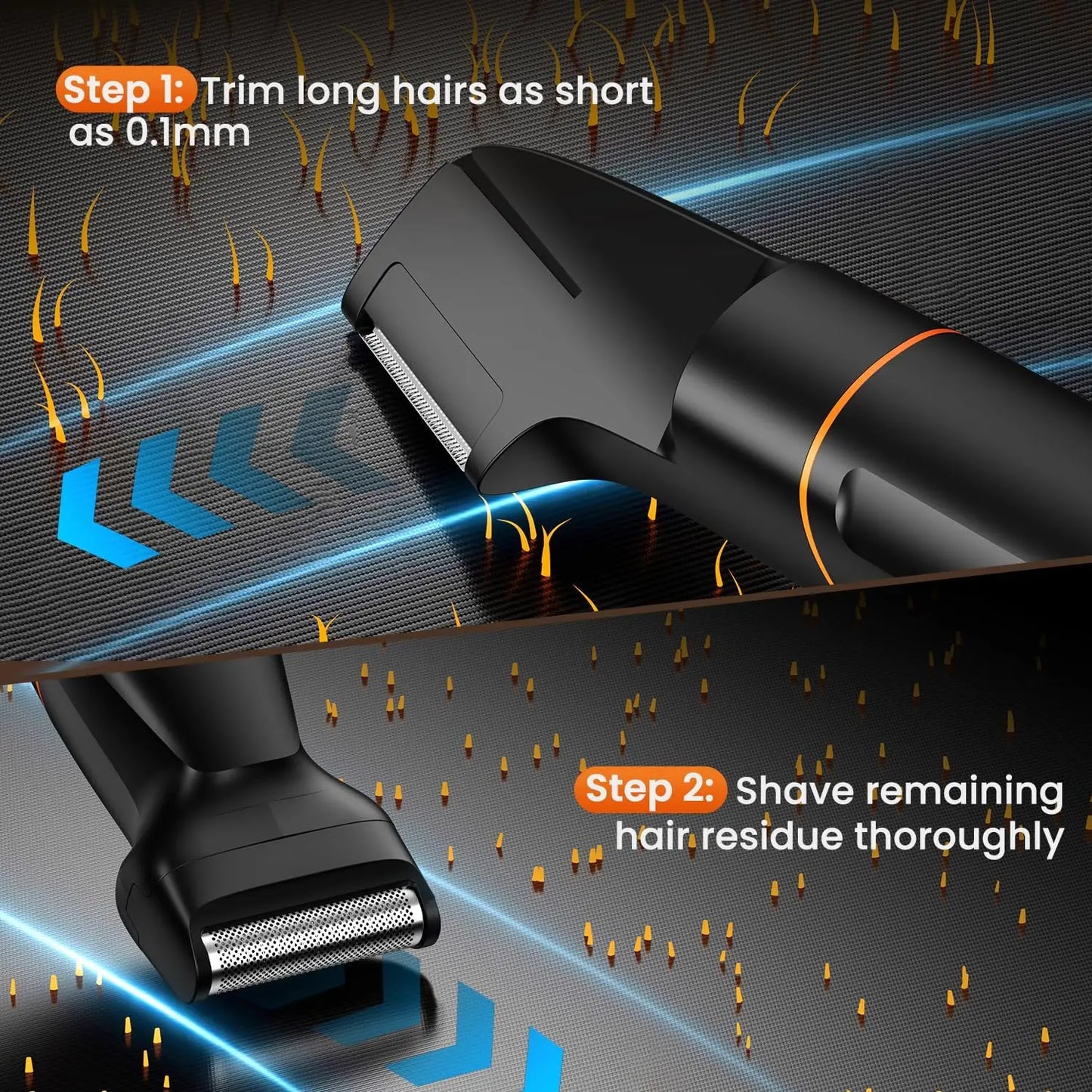 Manscape Body Hair Trimmer 4 in 1 IPX6 Waterproof Beard Trimmer