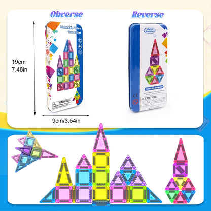 Mini Magnetic Building Blocks Set with Storage Box