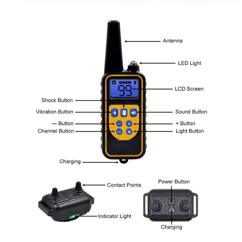 Electric Dog Training Collar Waterproof Dog Bark Collar