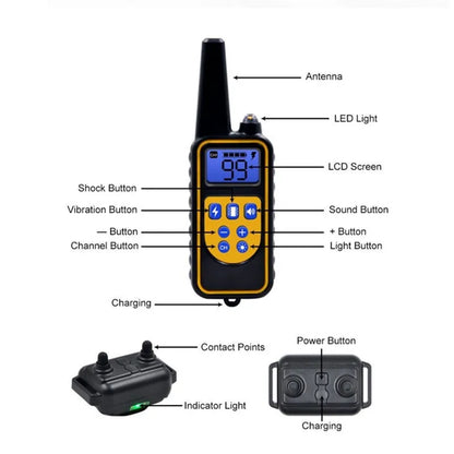 Electric Dog Training Collar Waterproof Dog Bark Collar