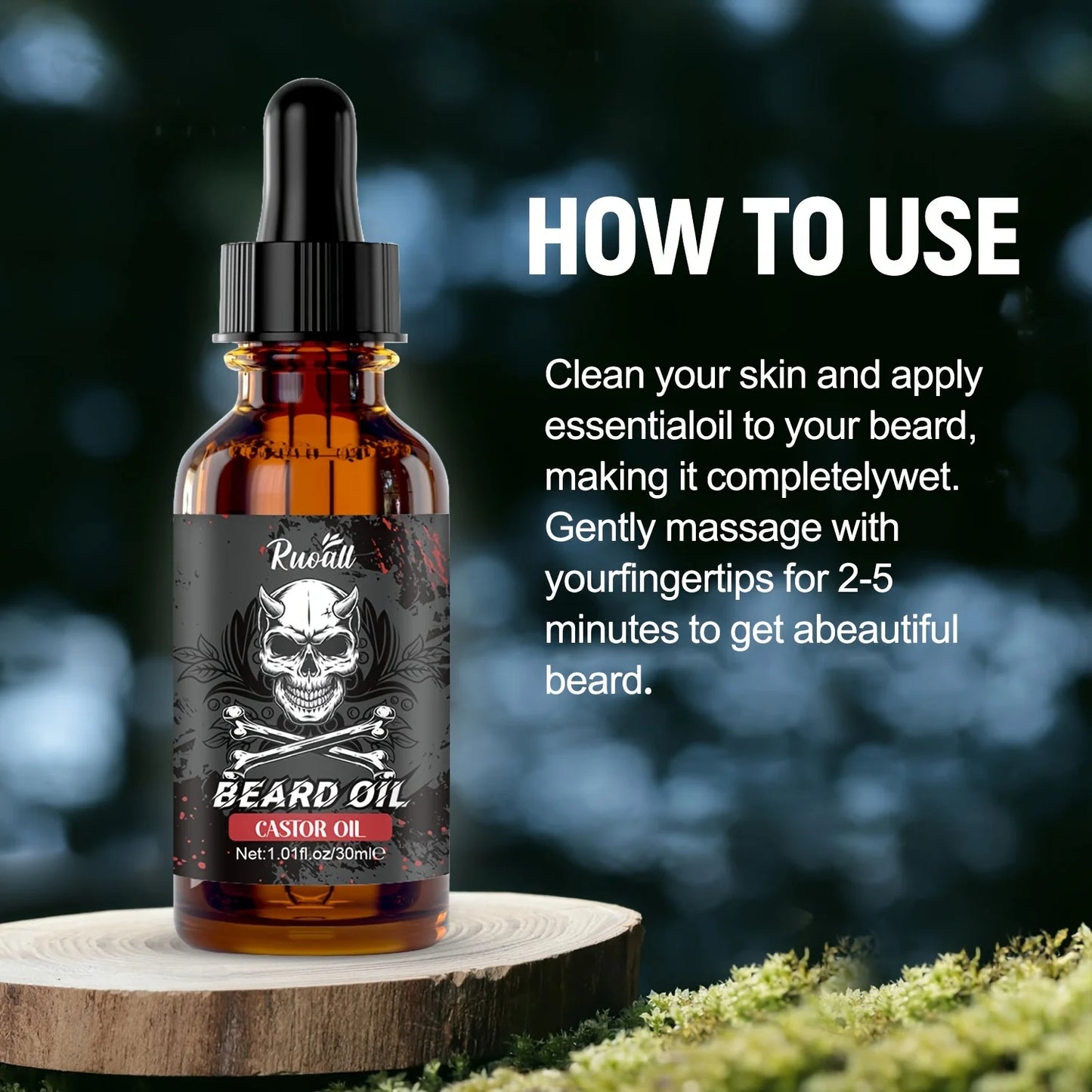 Beard essential oil rich in castor oil Beard Growth And Grooming