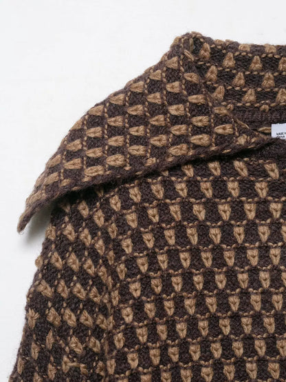 New Autumn Brown Long Sleeve Knitted Cardigans Women