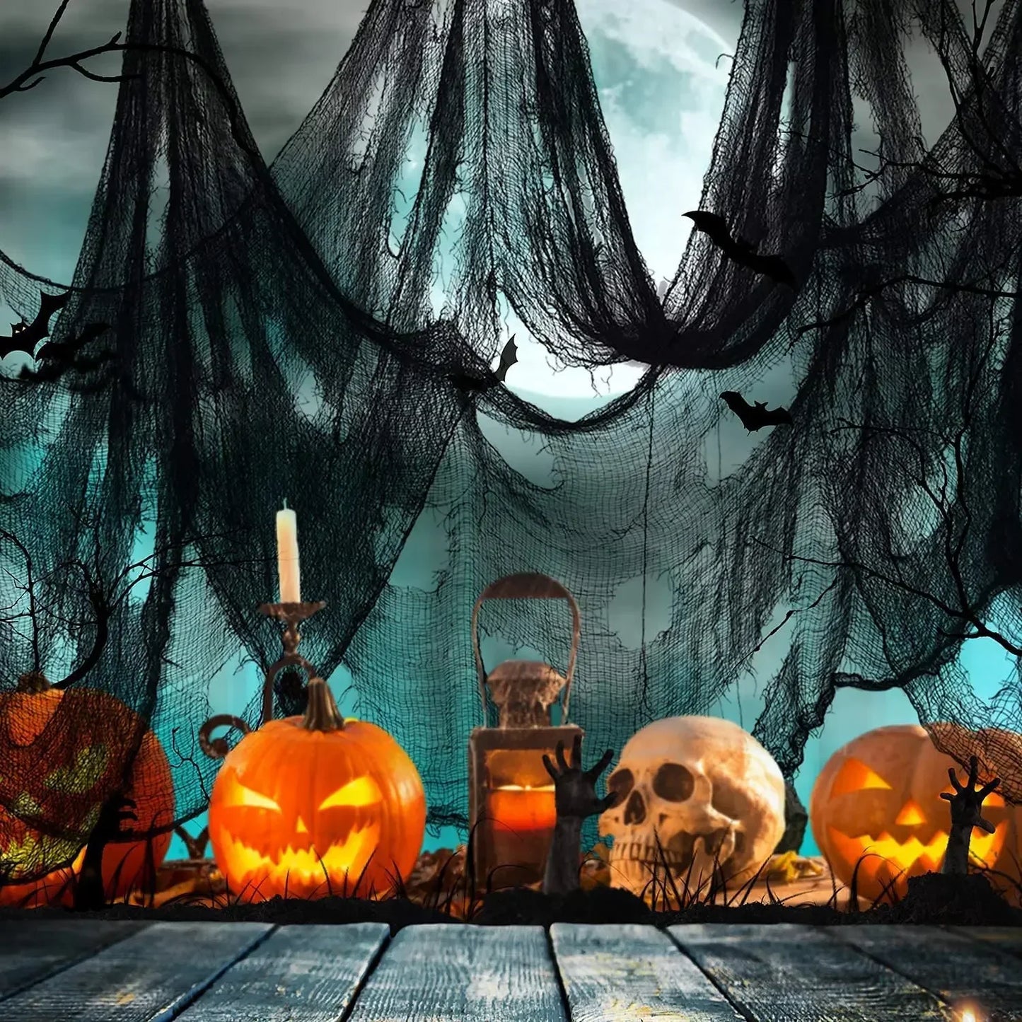 Halloween Decorations Black Creepy Gauze Cloth