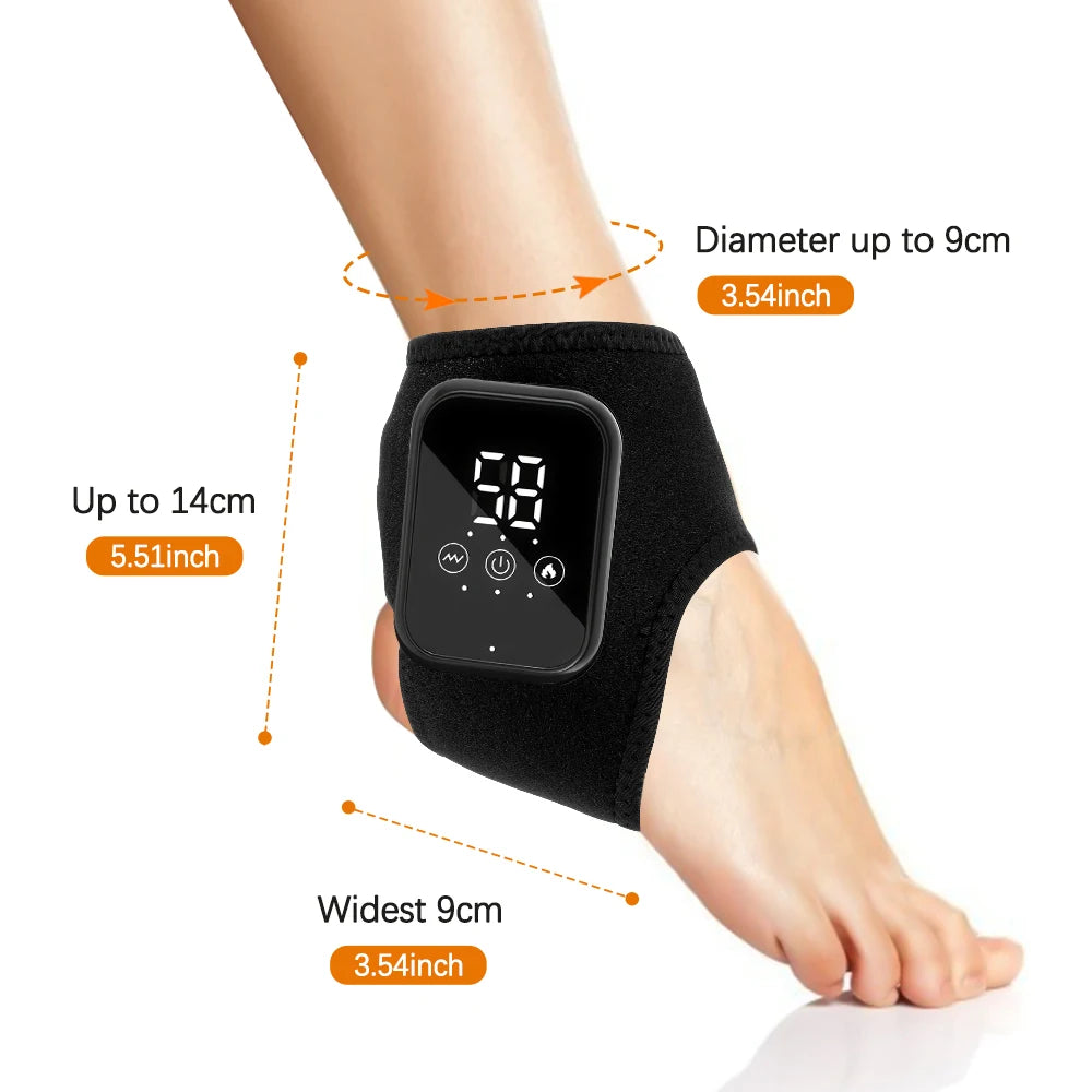 Heated Ankle Massager Hot Compresses Vibration Massage