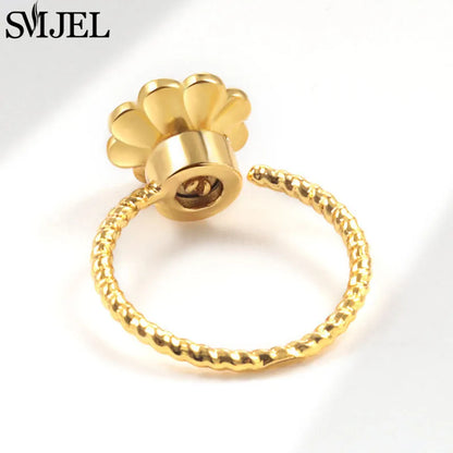 Luxury Crystal Anxiety Relief Spinning Fidget Rings for Women