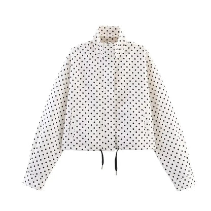 HH Fashion Women's Polka Dot Print Short Coats