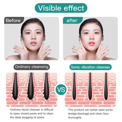 2 in 1 Face Brush Cleaning Electric Pores Deep Cleanser