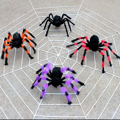 Halloween Plush Simulation Spider Colorful Black Ghost House