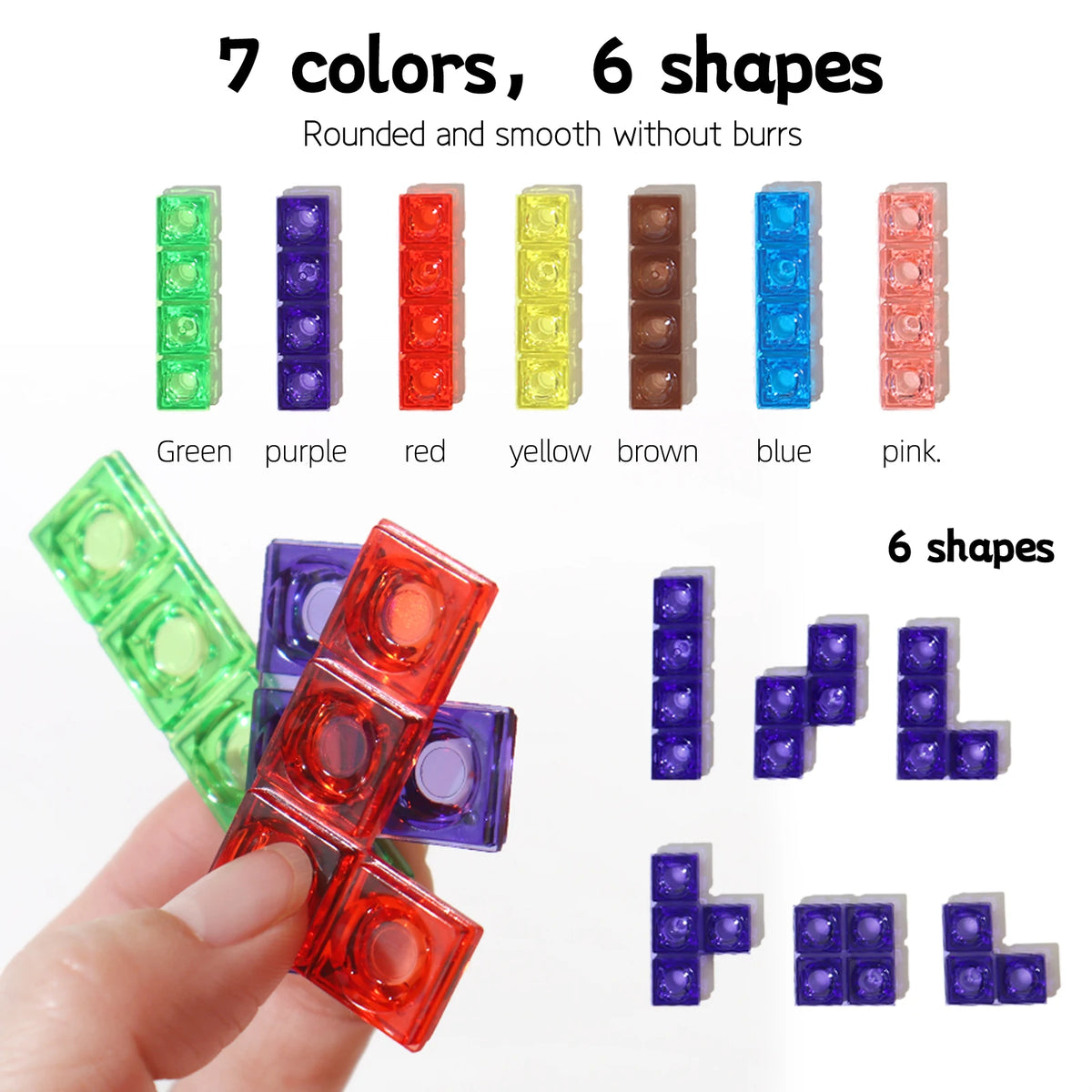 3D Transparent Tetris Puzzle Logic Thinking Brain Development