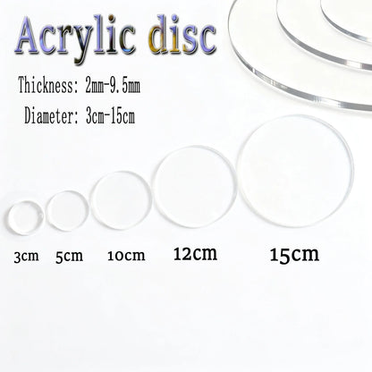 Clear Round Acrylic Sheets Transparent Plexiglass Discs