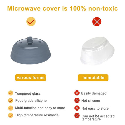 Microwave Splatter Glass Cover  Foldable Plate Cover