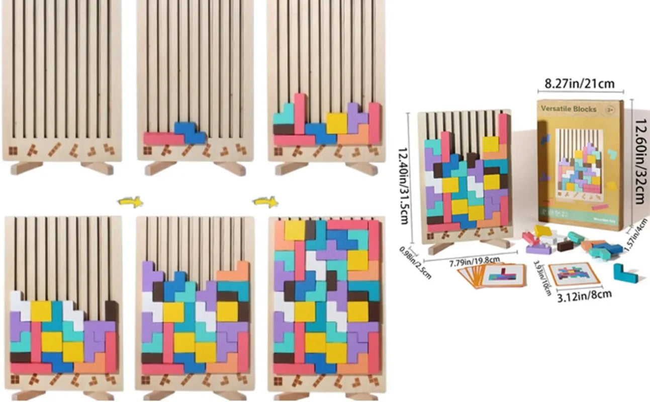 Wooden Puzzle Toy Stacking Game for Family Gathering