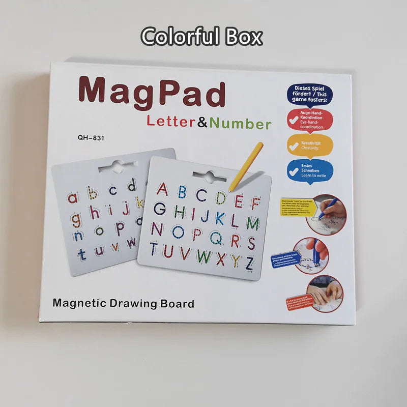 Magnetic Alphabet Tracing Board letters & numbers Magnetic Tracing