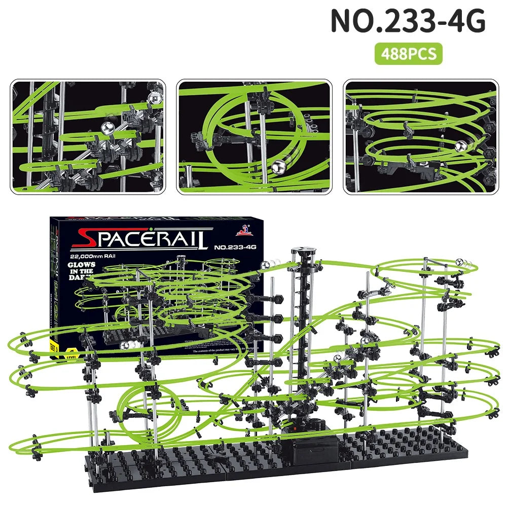 Luminous Spacerail Rollercoaster Ball Marble