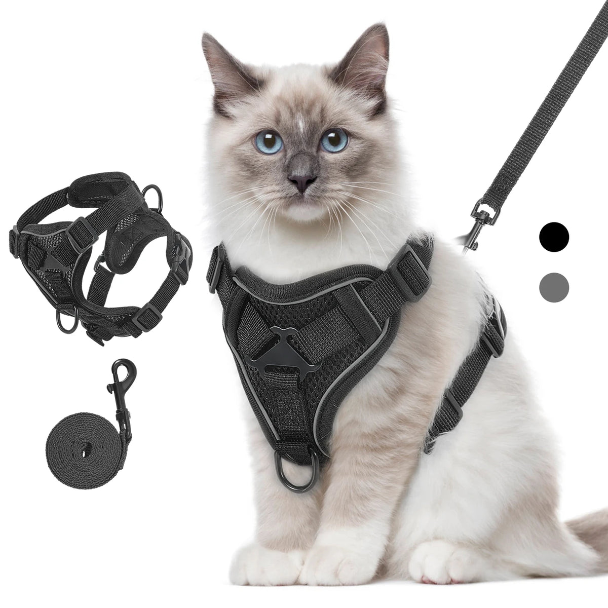 VavoPaw Cat Harness and Leash Set for Walking Adjustable Kitten Vest Harness