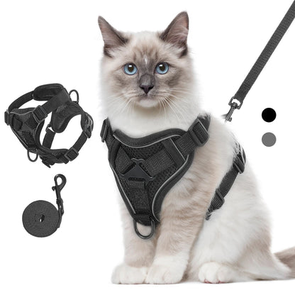 VavoPaw Cat Harness and Leash Set for Walking Adjustable Kitten Vest Harness