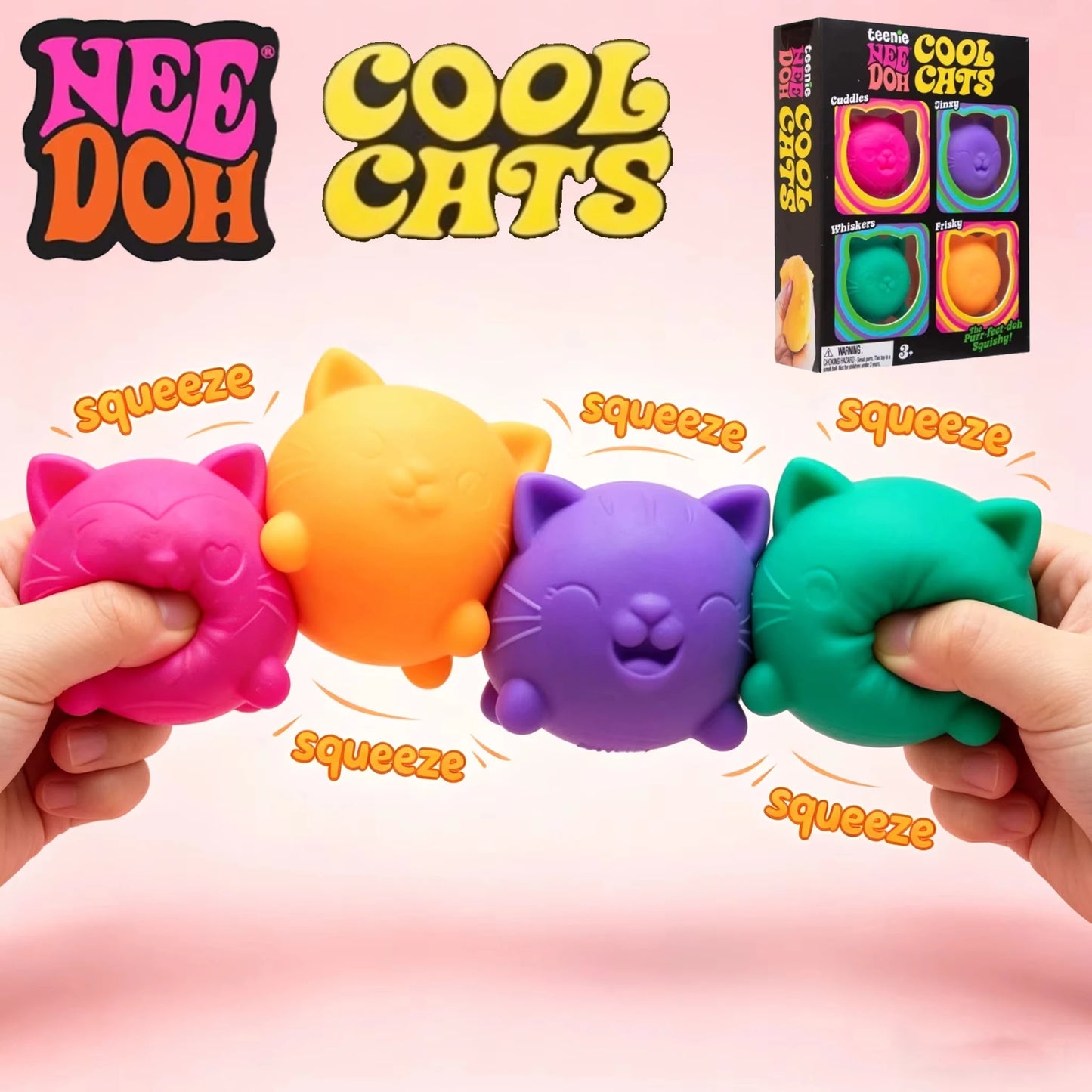 Cute Cat Squishy Toys Slow Rise Stress Relief Ball