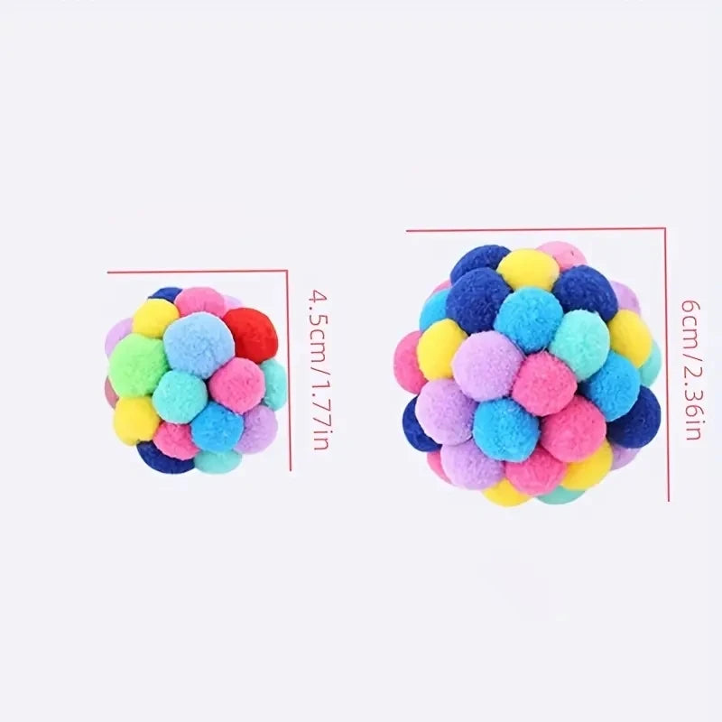 Cat Toys Cat Plush Ball Toy Pet Elastic Bell Ball