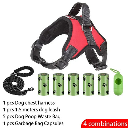 Adjustable Dog Harness Leash Set Chest Strap