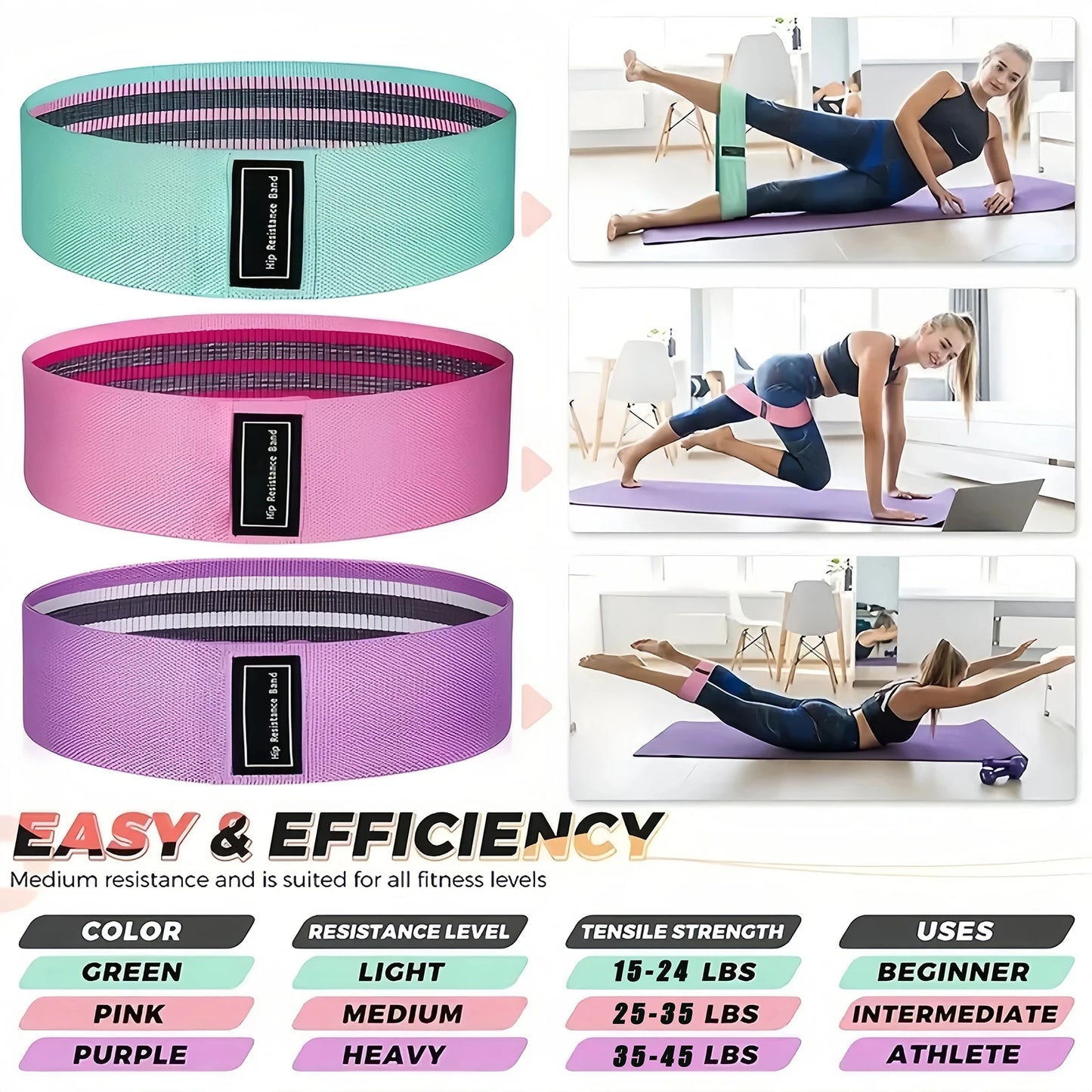 Pilates Basic Set Fitness Ball Elastic Stretch Belt