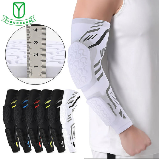 Sports Anti-collision Padded Arm Sleeves, Elbow Forearm