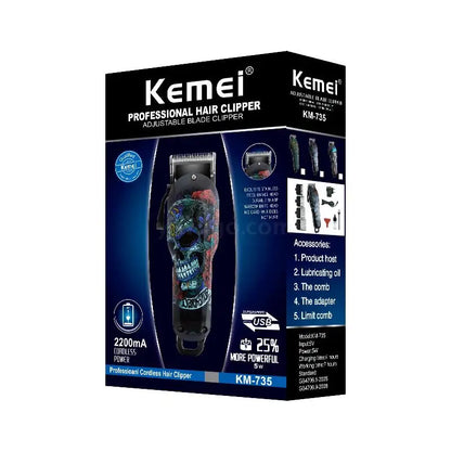 Kemei Cordless hair clipper professional hair trimmer