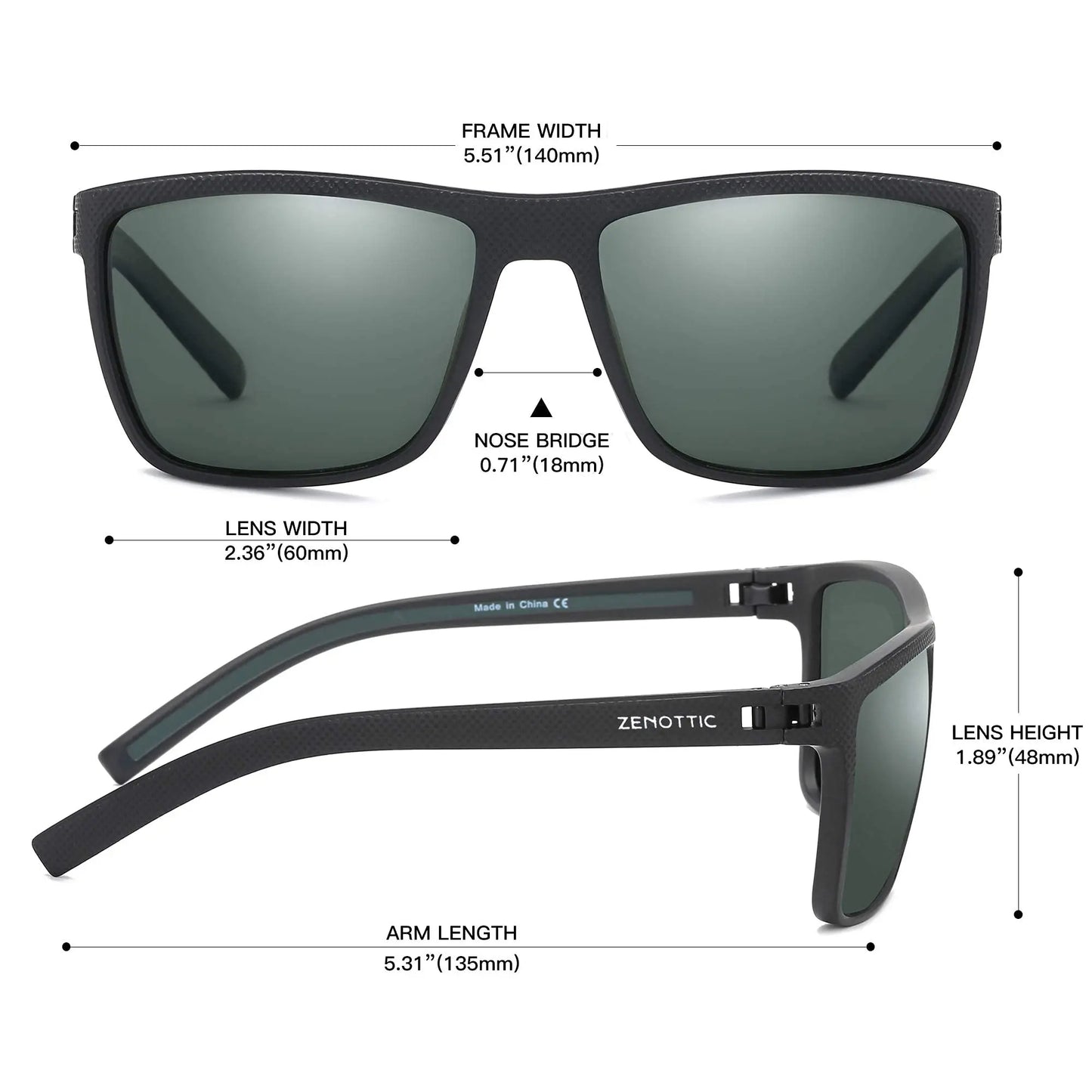 Polarized Sunglasses for Men Shades Lightweight TR90 Frame
